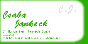 csaba jankech business card